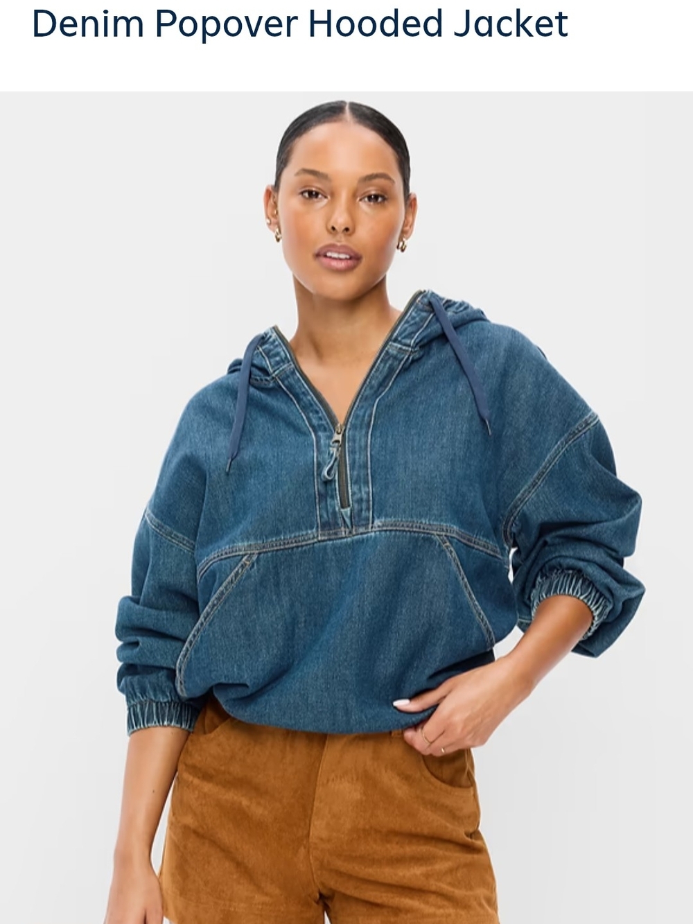 Old Navy Denim Hooded Shirts PS